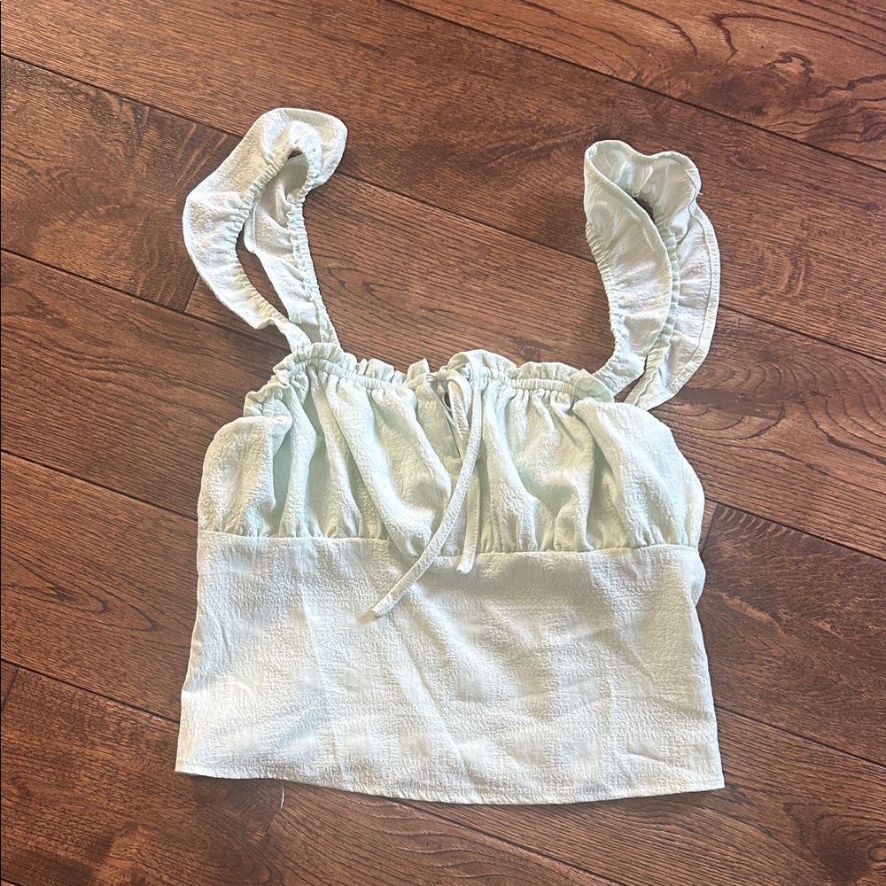 Women's Light Green Sleeveless Top